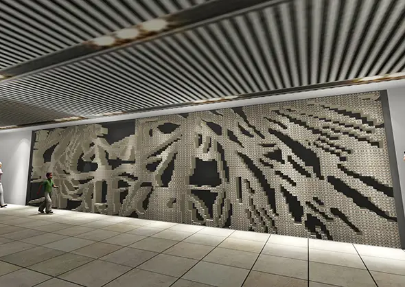 地铁站文化墙——《城市之根》